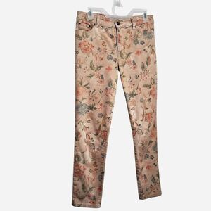 Size 6 Lauren Ralph Lauren floral print pants with orange blue and green flowers